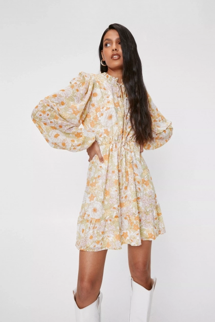 Nastygal print mini dress